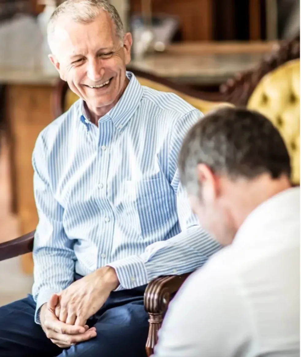 Rod Francis in a one-to-one coaching session with a client